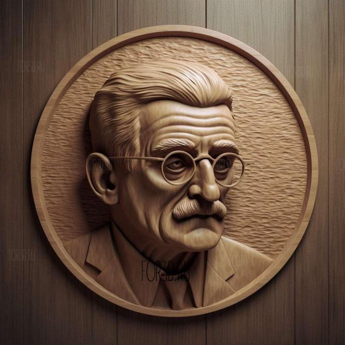 James Joyce 2 stl model for CNC